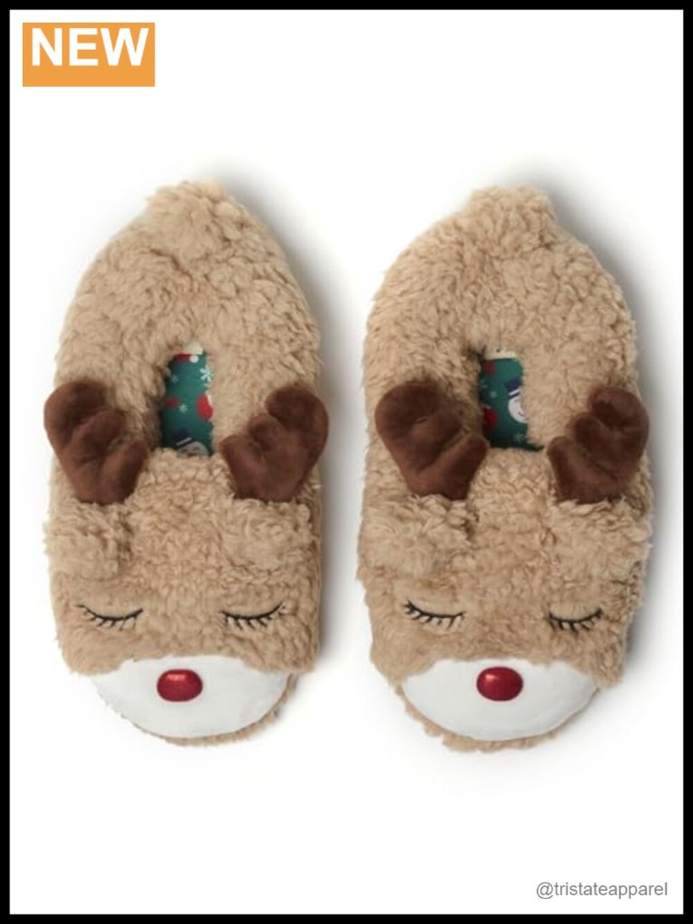 Dearfoams Unisex Adult Matching Holiday Reindeer Turkey Scuff Slippers